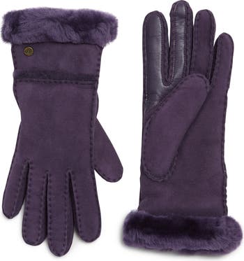 UGG® Seamed Touchscreen Compatible Genuine Shearling Gloves