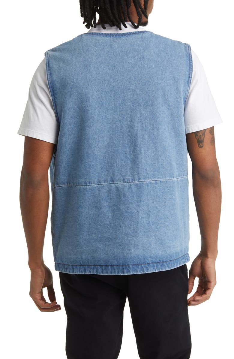 Dickies Zip Front Denim Vest, Alternate, color, 