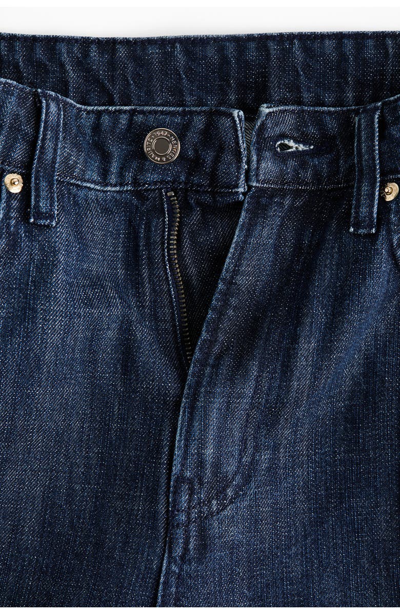 H&M Straight High Jeans, Alternate, color, Dark Denim Blue