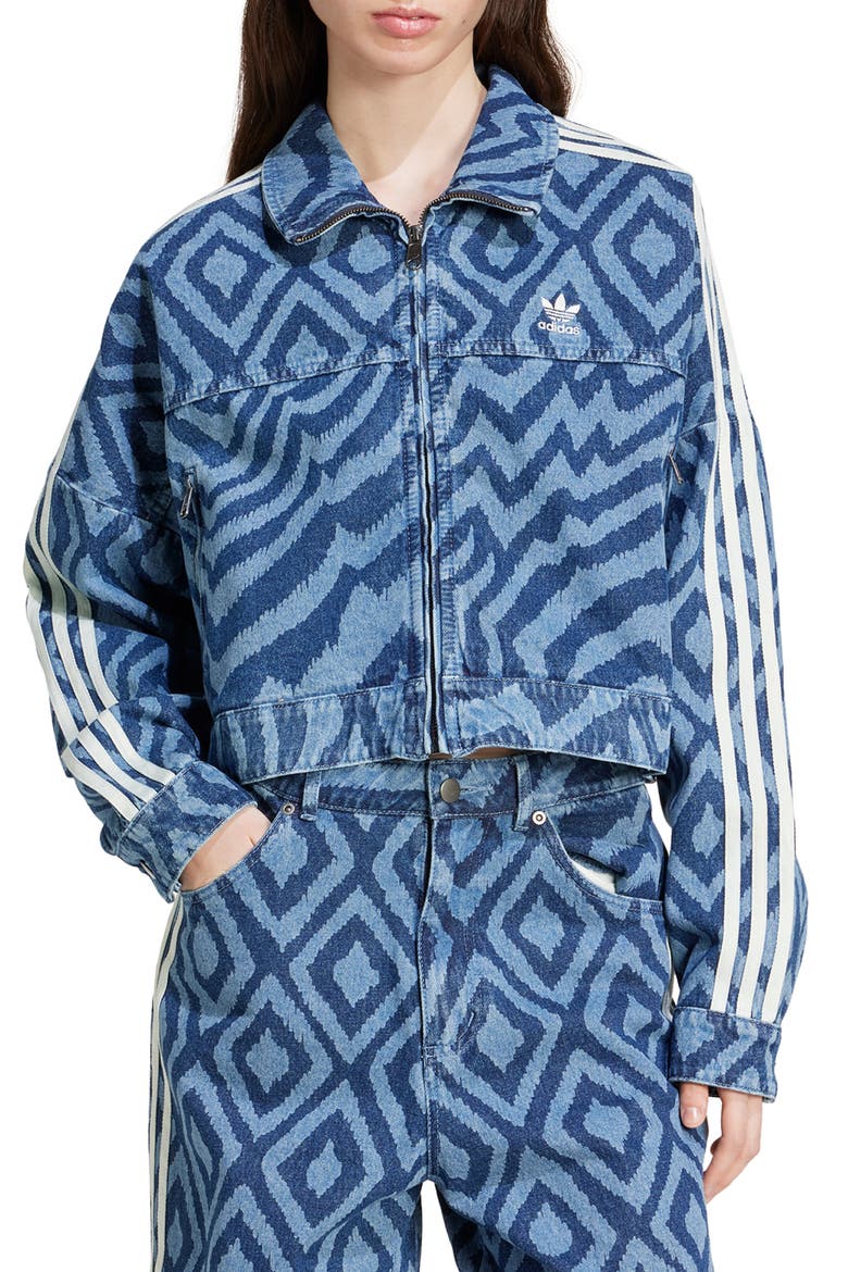 x FARM Rio Lifestyle Denim Track Jacket (Women) | Nordstrom