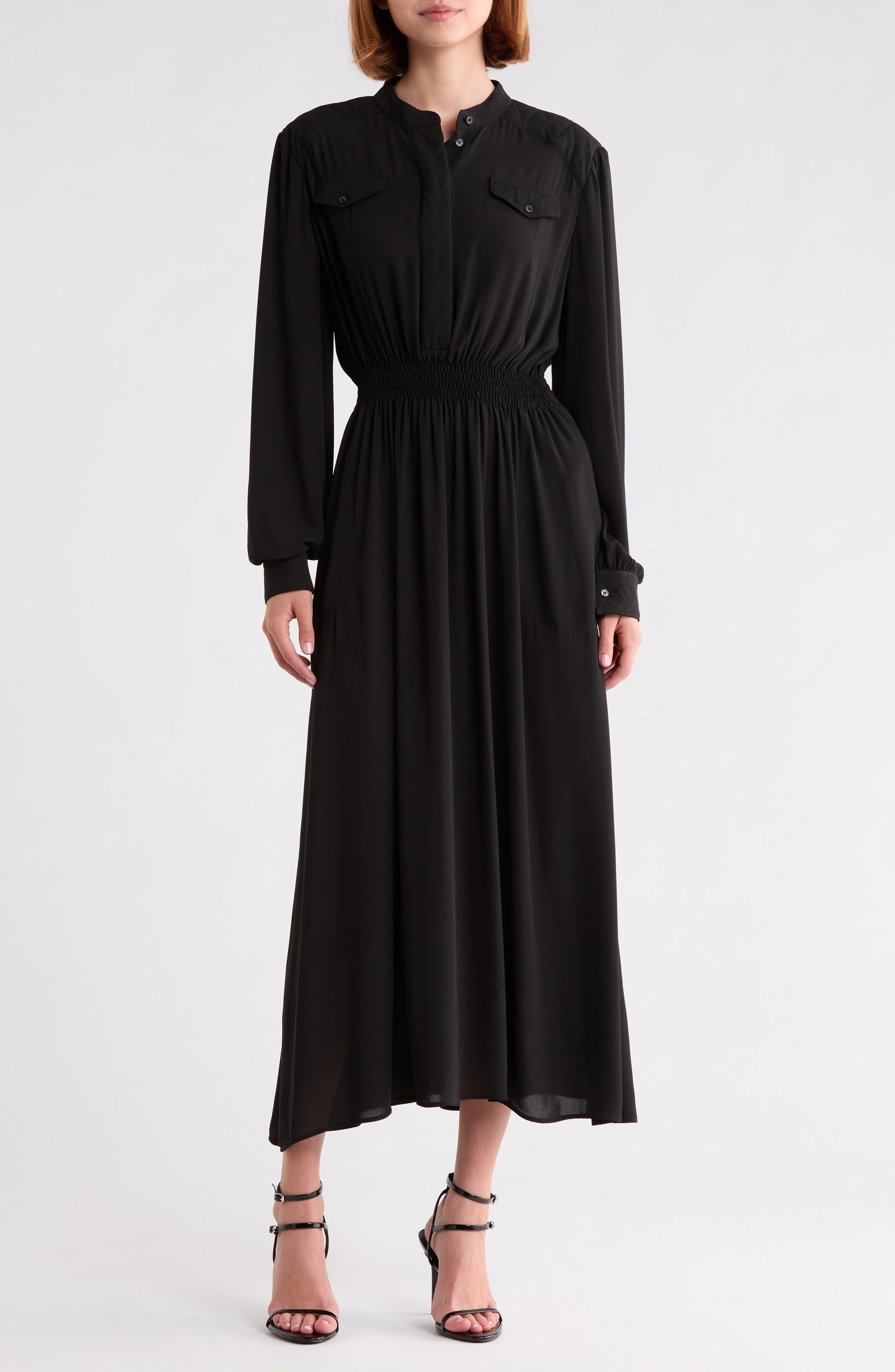 Smocked Waist Maxi Dress