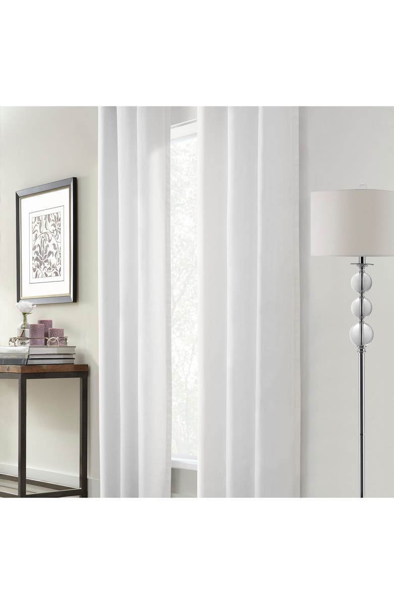 Outdoor Decor by Commonwealth Set of 2 Cotton Curtain Panels, Alternate, color, White