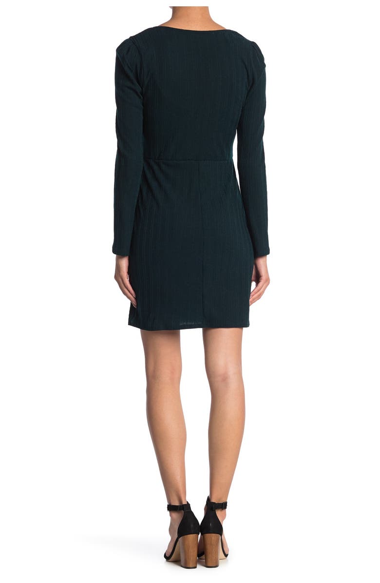 Row A Ribbed Square Neck Minidress, Alternate, color, 