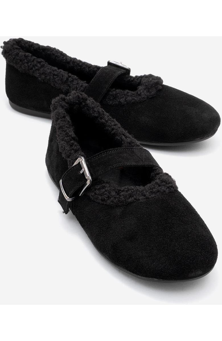 Forever
Always Shoes Guin Leather Strap Flat, Alternate, color, Black Suede Leather