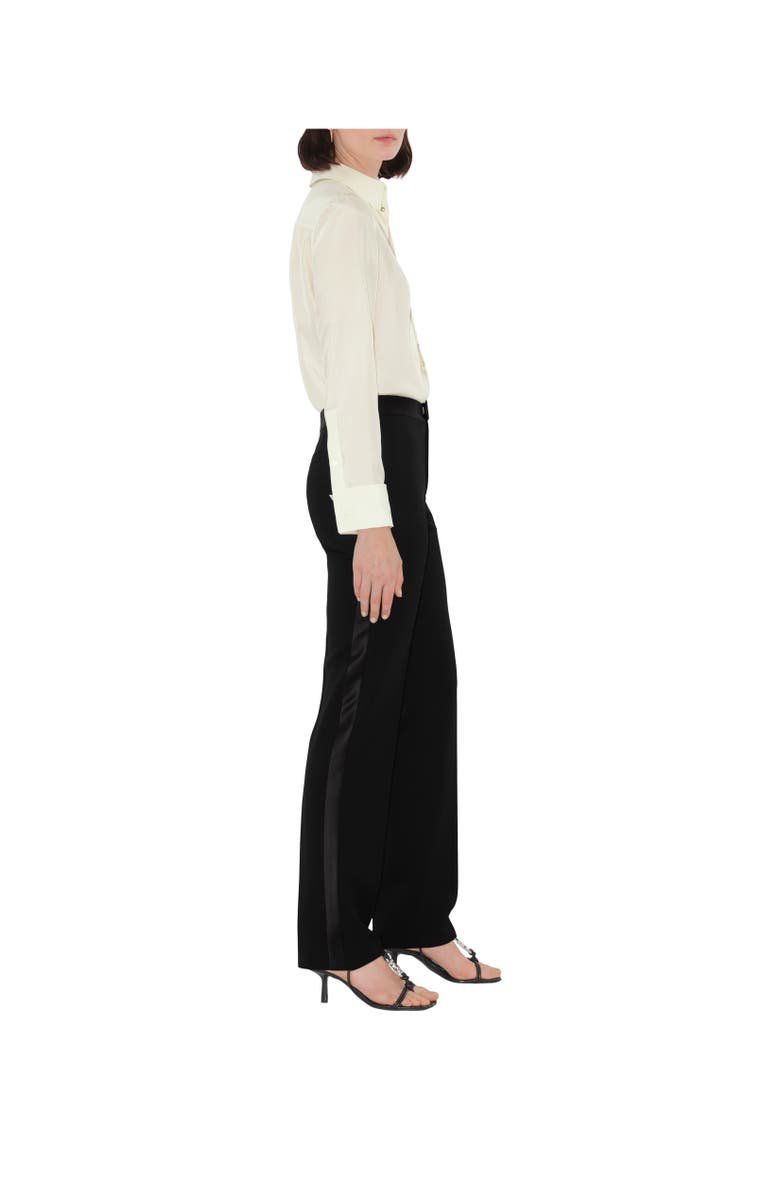 Burberry Wool Tuxedo Trousers, Alternate, color, Black