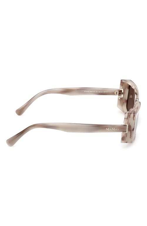 Max Mara Spark 54mm Rectangular Sunglasses In Brown