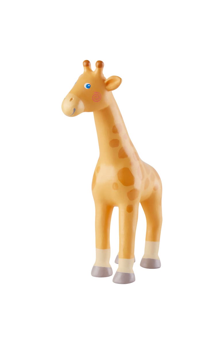 HABA Little Friends Giraffe - 6.75" Chunky Plastic Zoo Animal Toy Figure, Alternate, color, 
