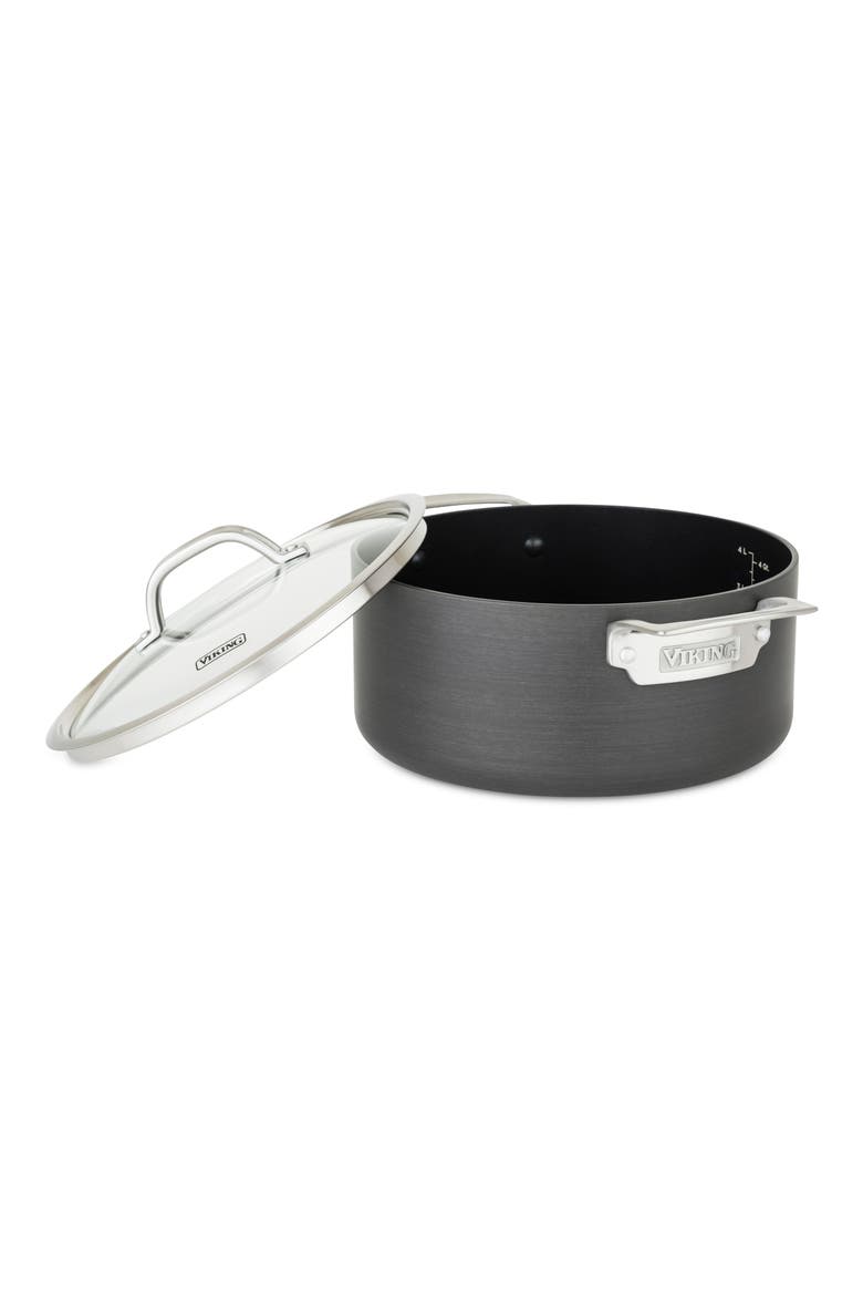 10-Piece Hard Anodized Nonstick Cookware Set, Alternate, color, DARK GREY
