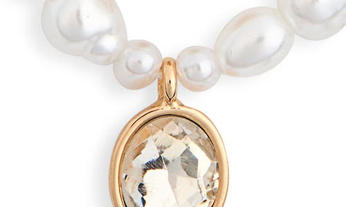 Nordstrom Rack Faux Pearl & Charm Pendant Layered Necklace In White