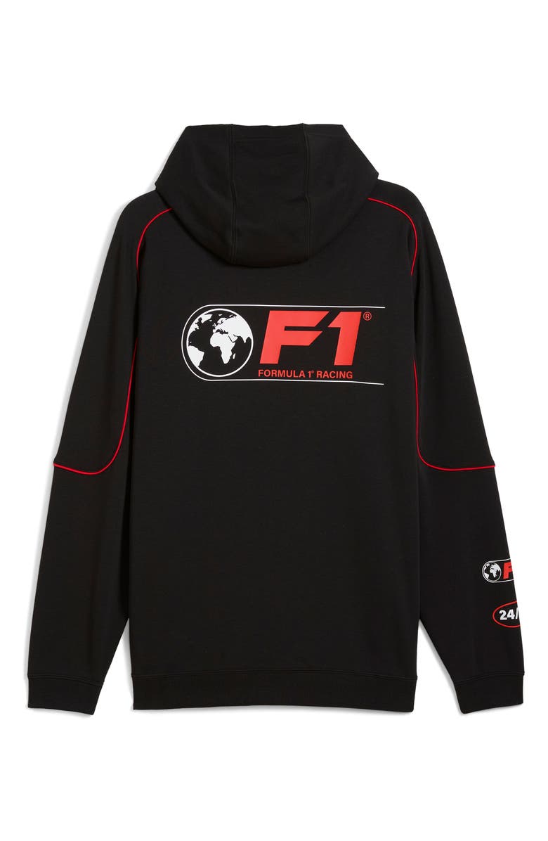 PUMA F1 Graphic Cotton Blend Hoodie, Alternate, color, Puma Black