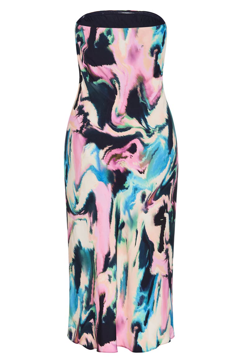 Strapless Maxi Dress, Alternate, color, RIPPLED