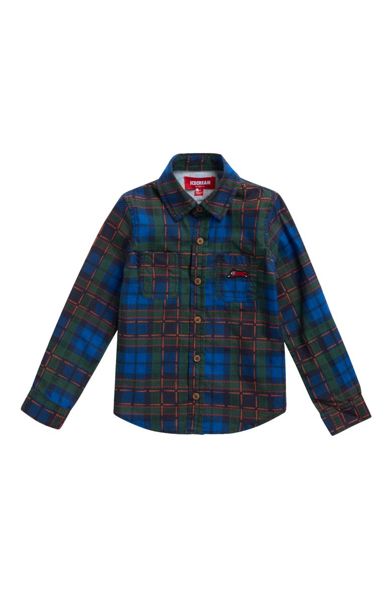 Kids' Plaid Flannel Button-Up Shirt, Main, color, PLAID