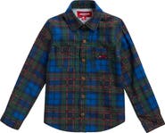 ICECREAM Kids' Plaid Flannel Button-Up Shirt