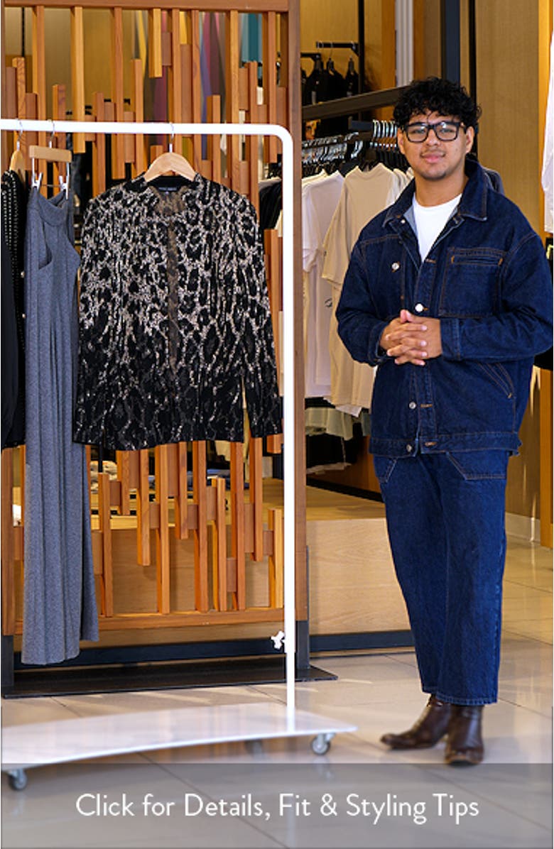 Metallic Leopard Jacquard Jacket, sales video thumbnail