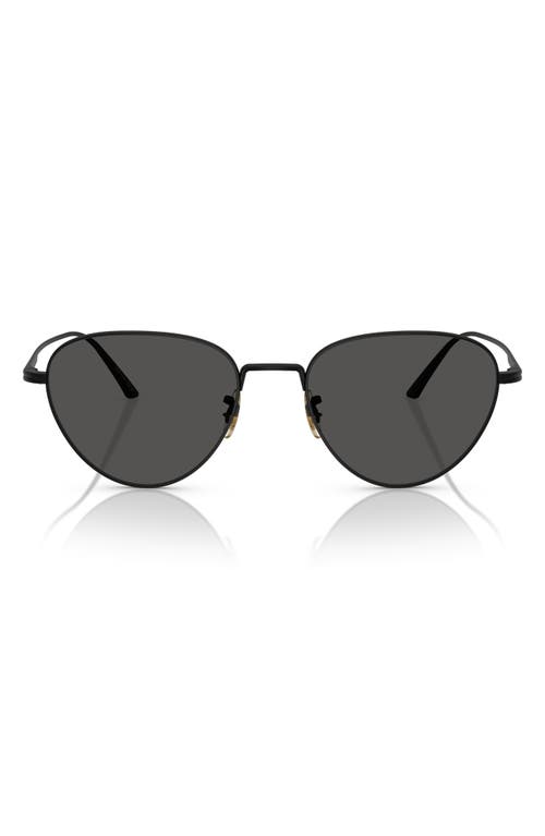 Oliver Peoples 52mm Cat Eye Sunglasses In Matte Black/grey