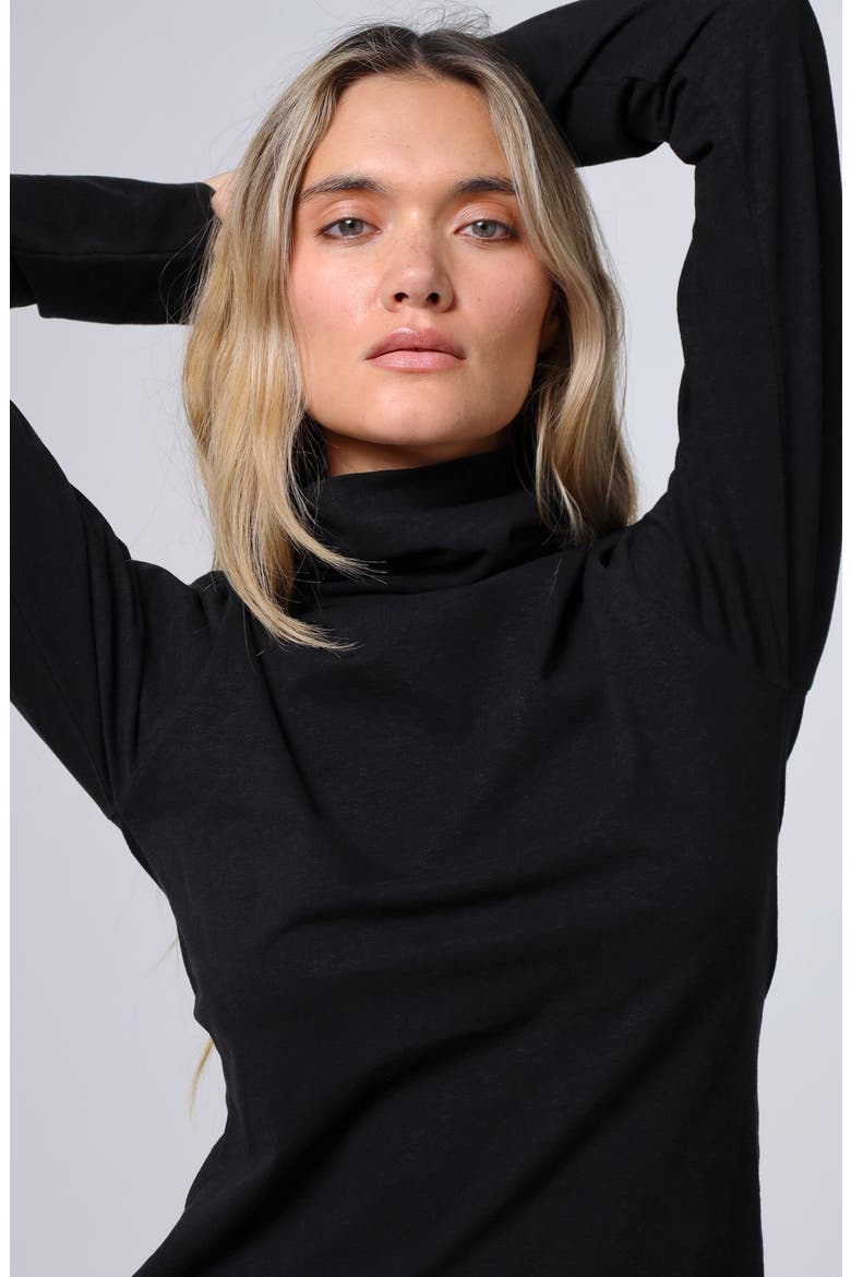 Hemp Essentials Mockneck, Alternate, color, black