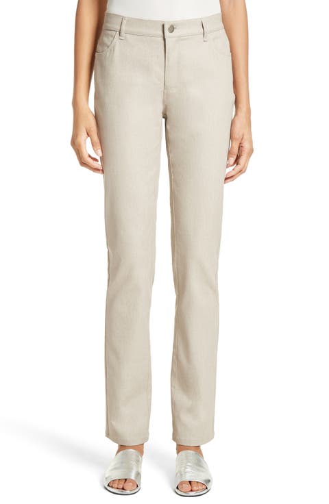 Thompson Waxed Denim Slim Leg Jeans