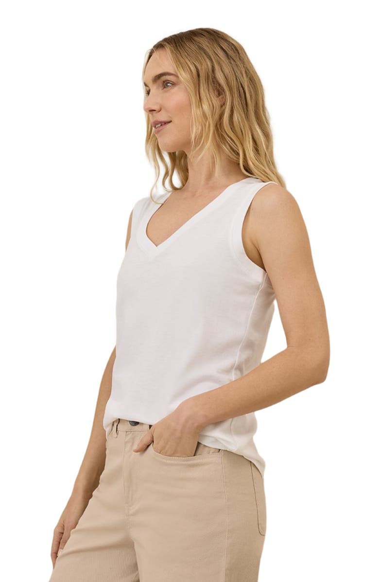 Pact Organic Cotton Softspun V-Neck Tank, Alternate, color, White