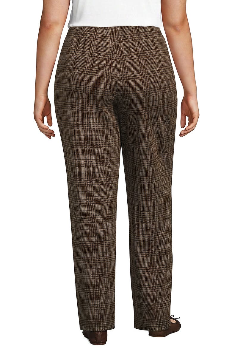 Sport Knit High Rise Pants, Alternate, color, Rich Coffee/Khaki Glen Plaid