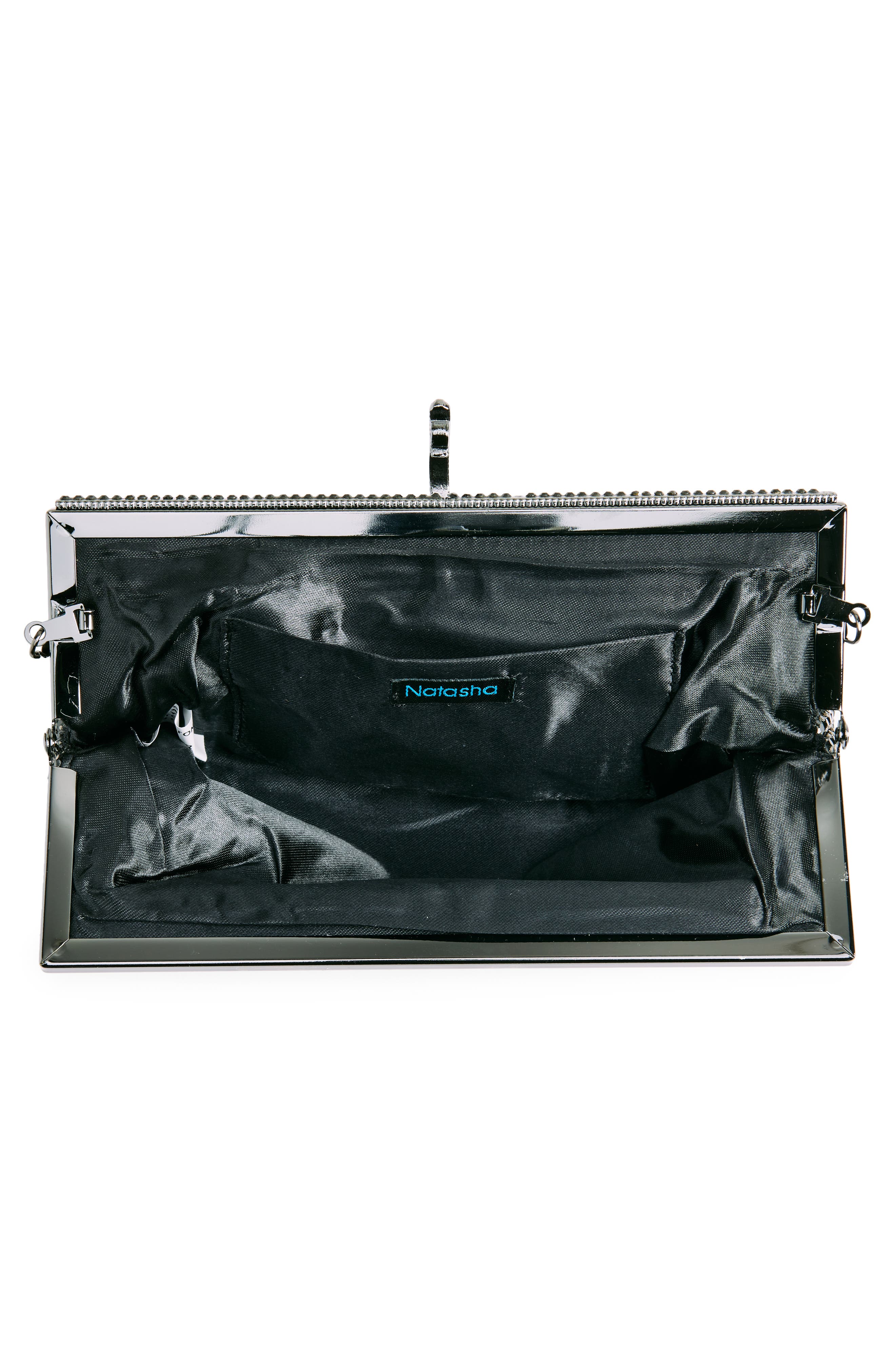 NATASHA Crystal Mesh Clutch, Alternate, color, 
