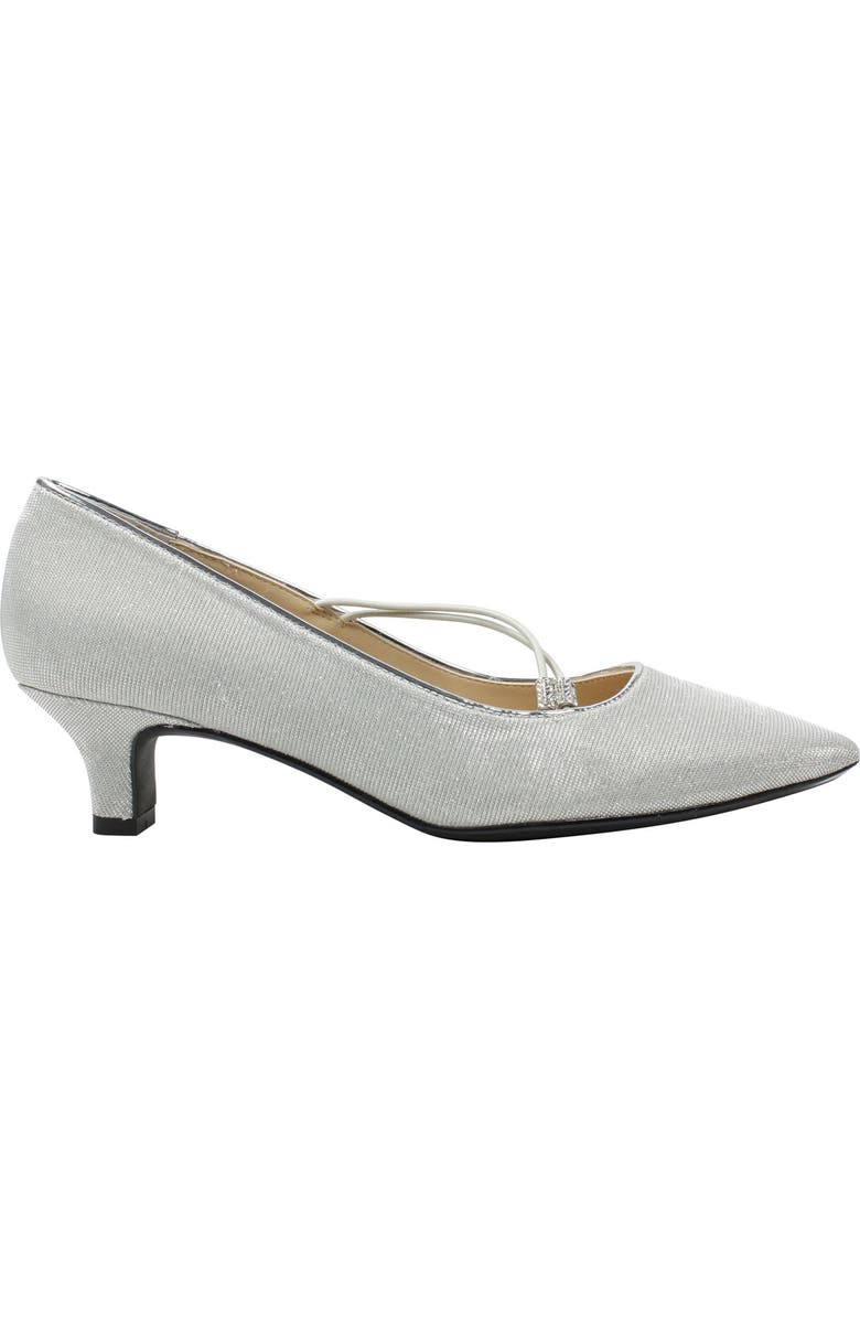 J. Reneé Idenah Pointed Toe Pump, Alternate, color, Silver Glitter Fabric