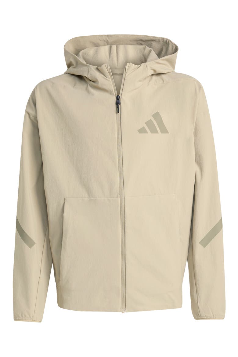 Kids' Z-N-E Woven Travel Hooded Jacket, Main, color, WONDER CARGO/ CLAY