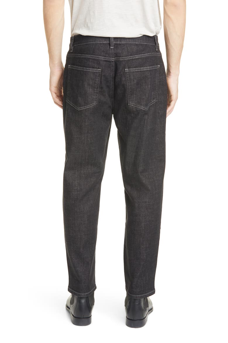 Organic Cotton Stretch Denim Ankle Straight Leg Jeans (Nordstrom Exclusive), Alternate, color, VINTAGE BLACK