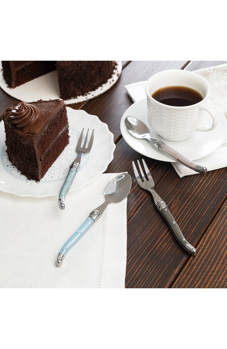 FRENCH HOME Laguiole Cocktail Utensil Set, Alternate, color, Green/ Baby Blue/ Silvery