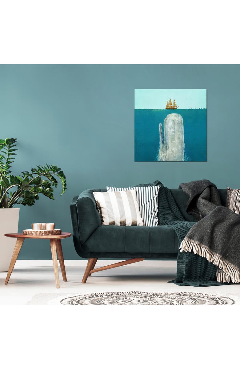 iCanvas The Whale Square Canvas Art Print by Terry Fan Canvas Wall Art, Alternate, color, Blue/ Green