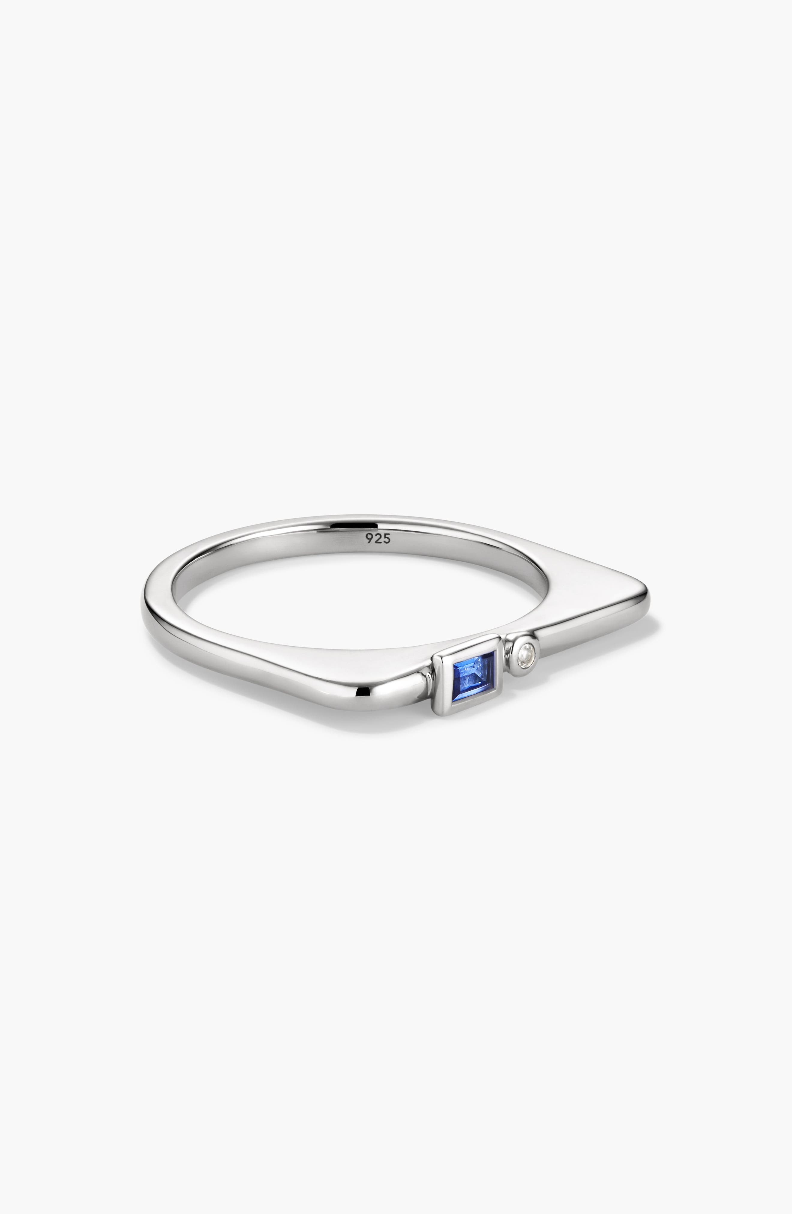 Silver / Blue Sapphire