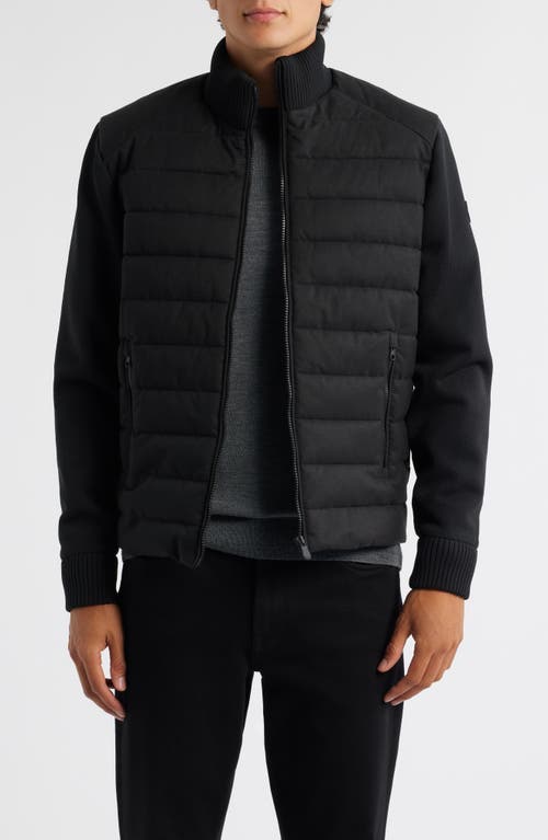 Save The Duck Gio Mixed Media Hybrid Jacket In Black
