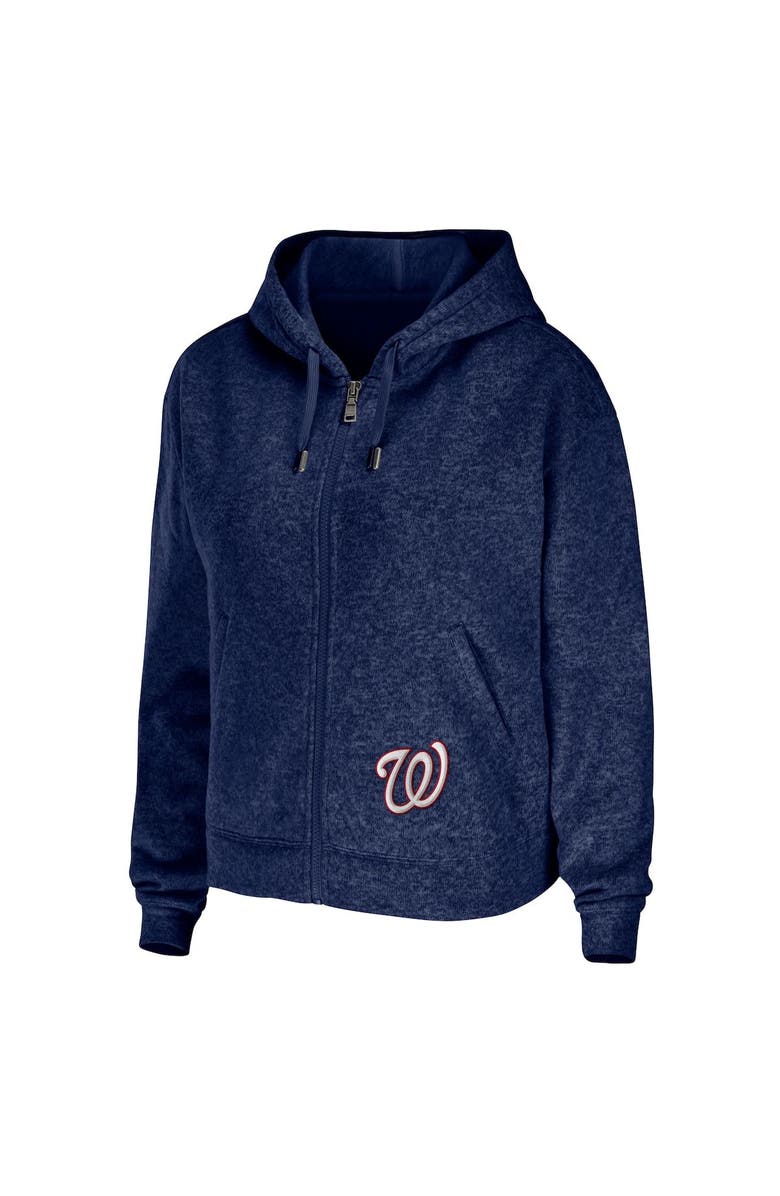WEAR by Erin Andrews Women's WEAR by Erin Andrews Navy Washington Nationals Full-Zip Hoodie, Alternate, color,