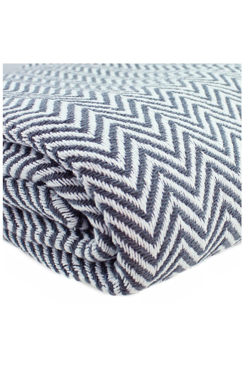Cotton Herringbone Blanket, Alternate, color, GREY