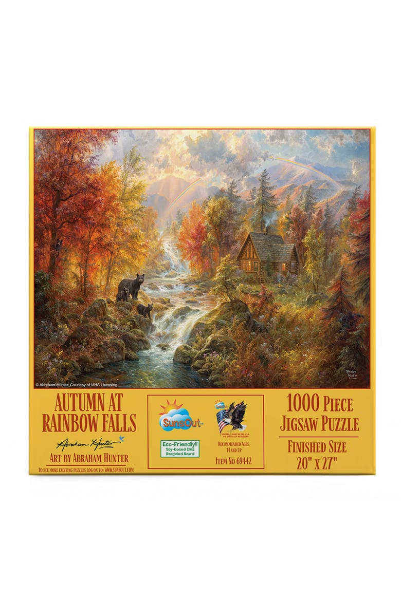 Autumn at Rainbow Falls 1000 piece Jigsaw Puzzle for Adults, Alternate, color, Multicolor
