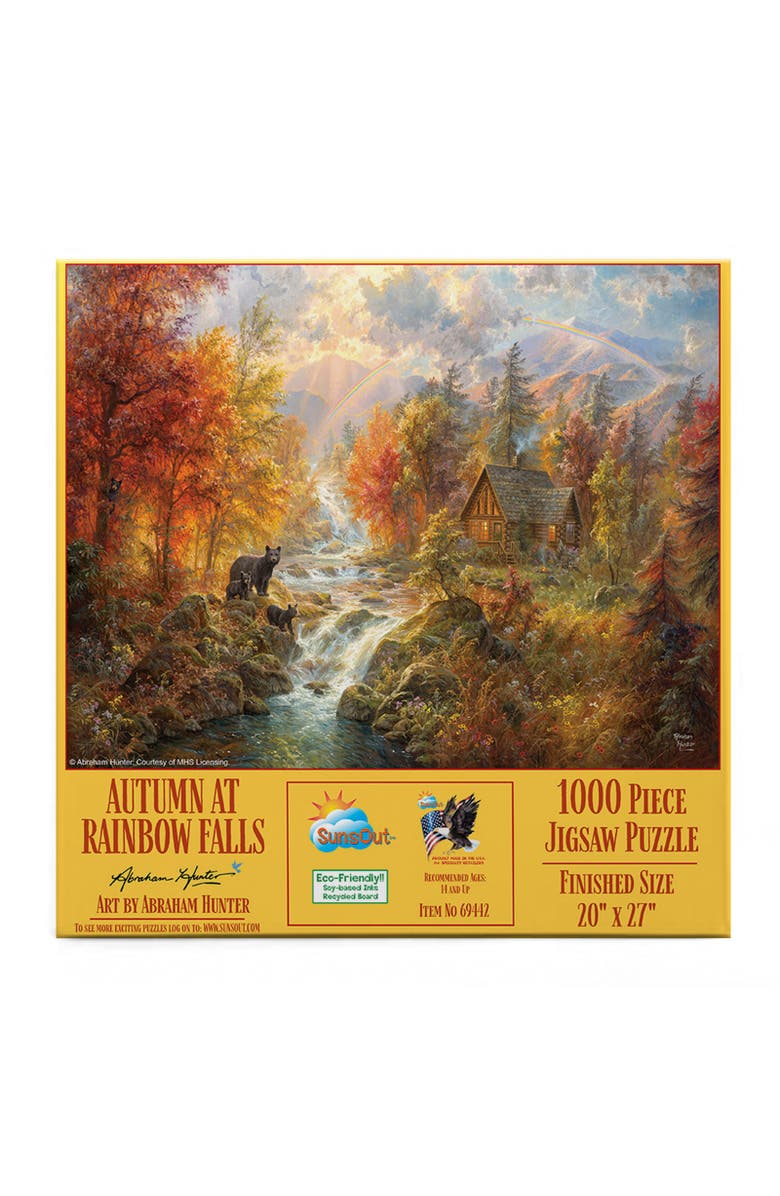 Sunsout Autumn at Rainbow Falls 1000 piece Jigsaw Puzzle for Adults, Alternate, color, Multicolor