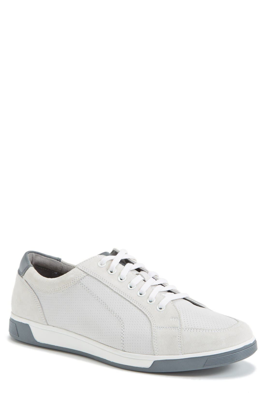 'Vartan' Leather Sneaker, Main, color, OPTIC WHITE