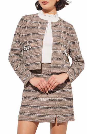 Ming Wang Heritage Crop Tweed Jacket