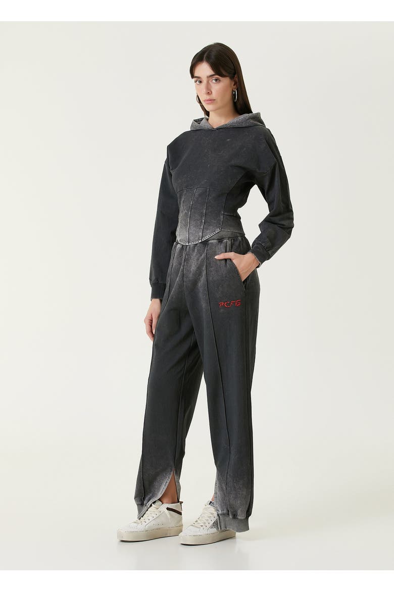 Pure Cotton Free Heaven Acid Wash Sweatpant, Alternate, color, Black