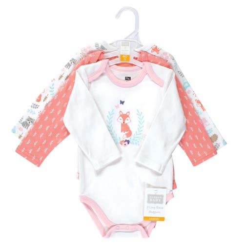 Hudson Baby Little Soft Cotton Long-sleeve One-piece 3pk