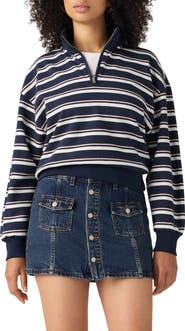 Levi's Everyday Stripe Quarter Zip Fleece Sweater