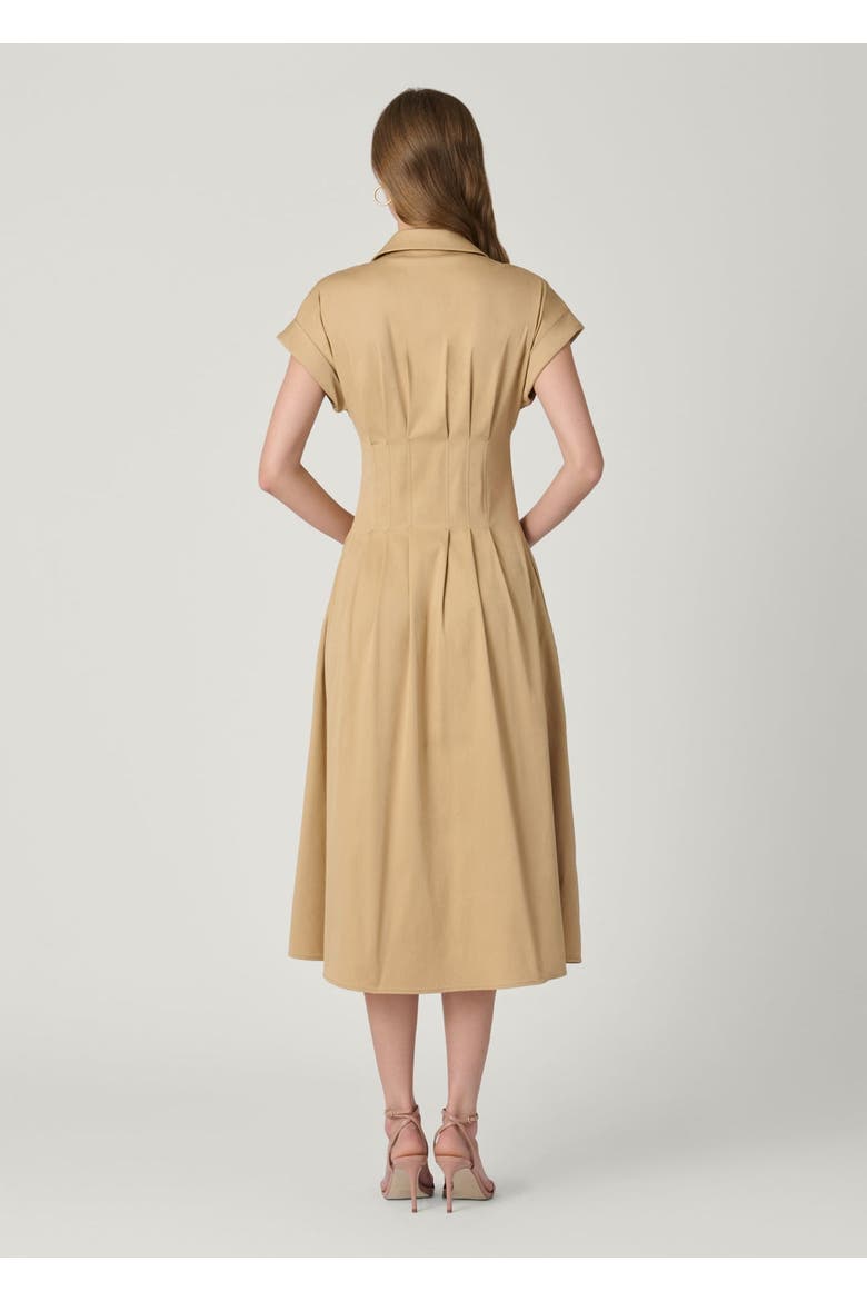 Josephine Porto Cotton Poplin Dress, Alternate, color, Khaki