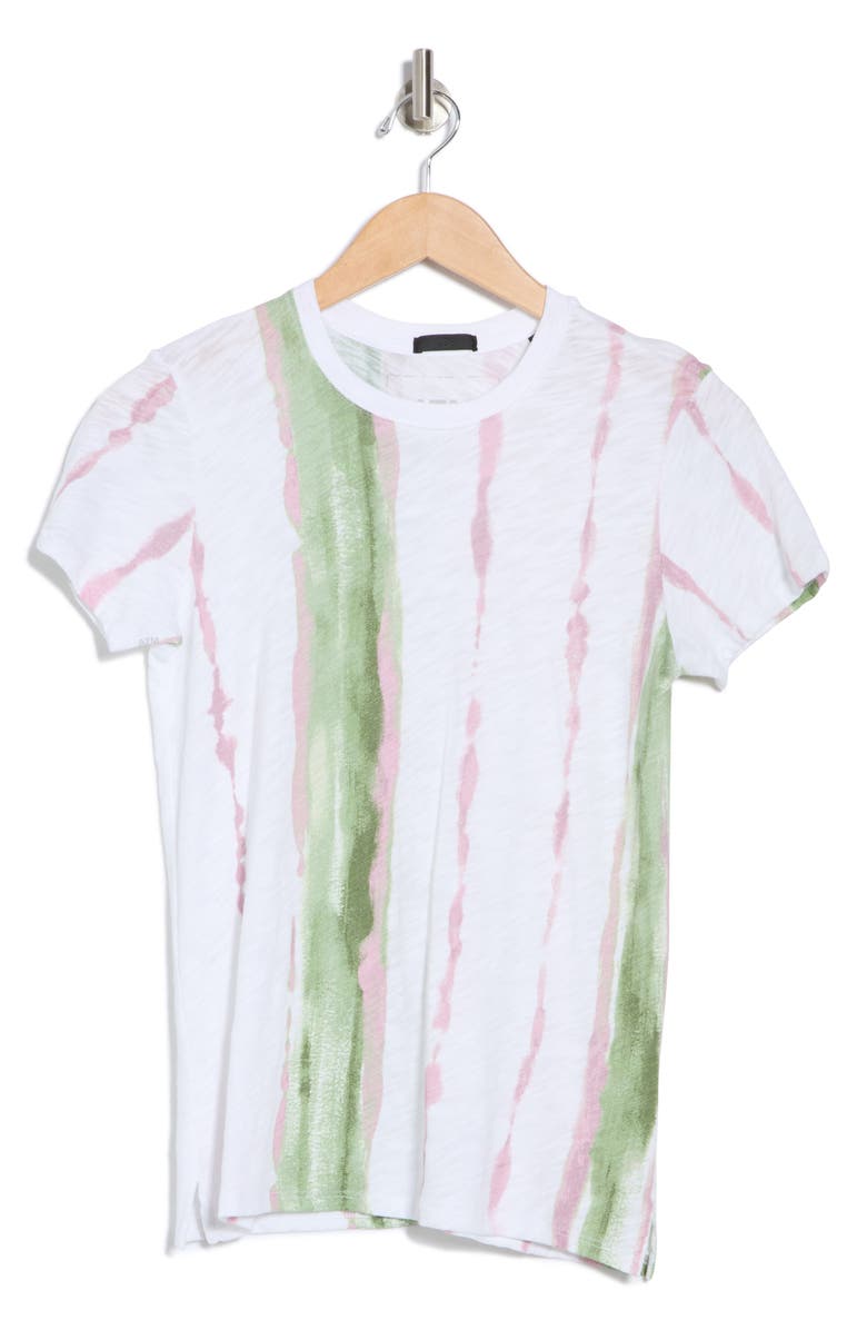 ATM Anthony Thomas Melillo Paintstroke Stripe Cotton T-Shirt, Alternate, color, White / Multi