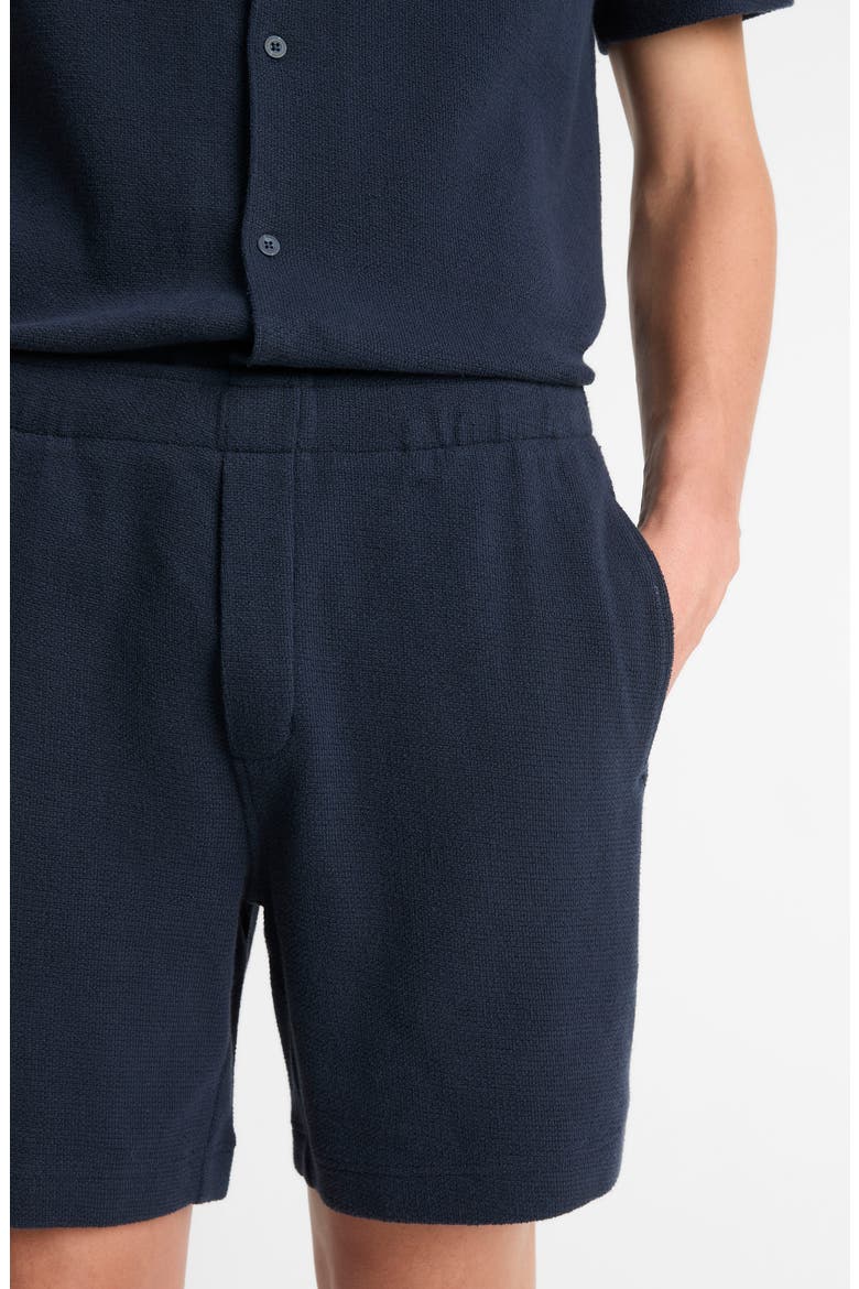 Bouclé Pull-On Shorts, Alternate, color, COASTAL BLUE