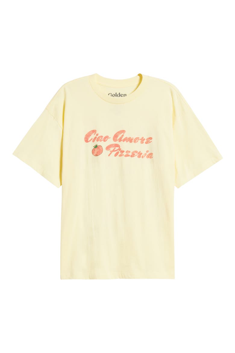 Ciao Amore Pizzeria Cotton Graphic T-Shirt, Alternate, color, PASTEL YELLOW