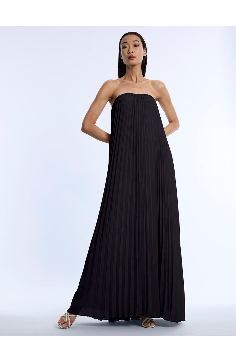 BCBGMAXAZRIA Pleated Gown, Alternate, color, Black