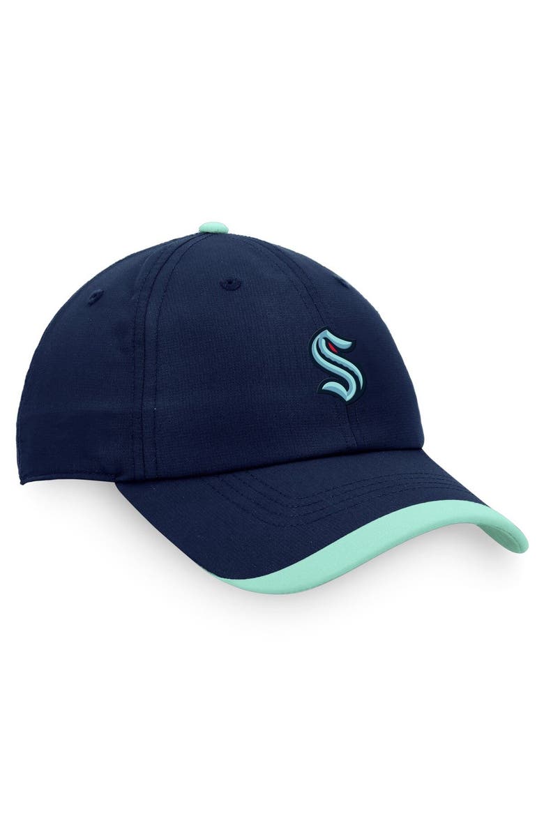 Men's Fanatics Branded Deep Sea Blue Seattle Kraken Authentic Pro Rink Pinnacle Adjustable Hat, Alternate, color, Navy