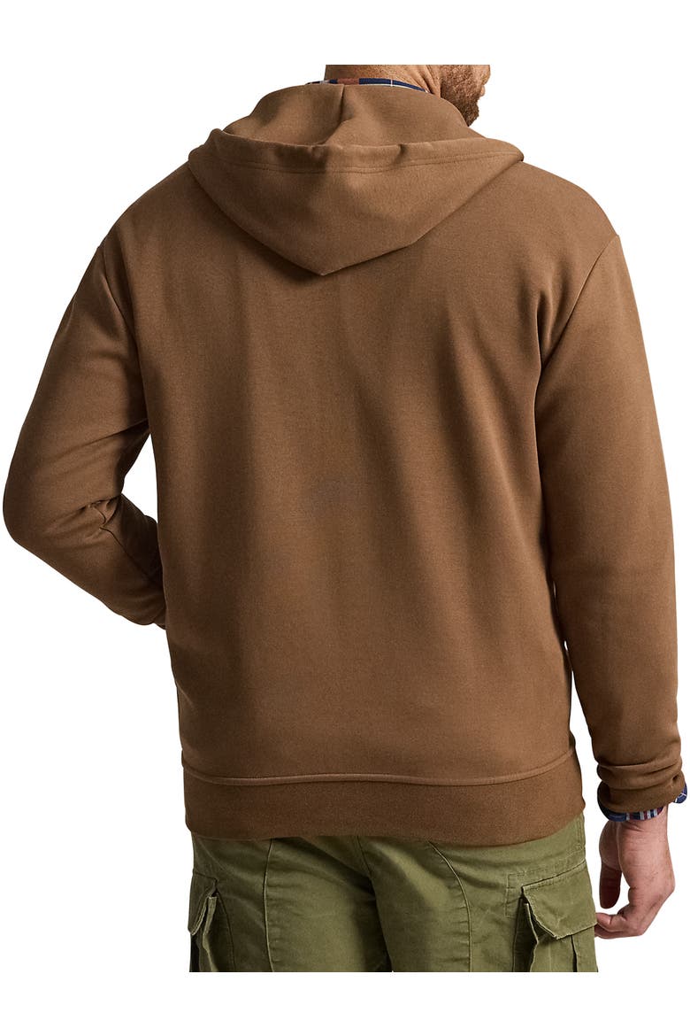 Big & Tall Double-Knit Full-Zip Hoodie, Alternate, color, LUGGAGE BROWN
