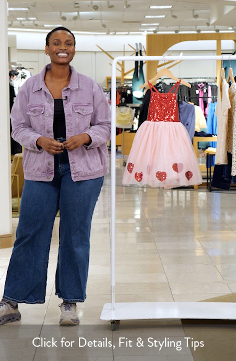 Kids' Heart Sequin Party Dress, sales video thumbnail