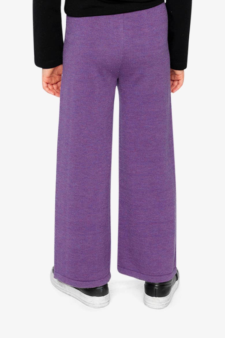 Cozy Texture Wide Leg Knitted Pants, Alternate, color, Violet