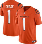 Nike Men's Nike Ja'Marr Chase Orange Cincinnati Bengals Vapor F.U.S.E. Limited Jersey